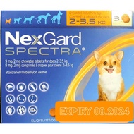 NEXGARD SPECTRA EXTRA SMALL EXPIRY 30.08.24