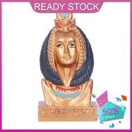 Mengy Egyptian Queen Head Statue Natural Resin Gift Pharaoh Figurine Decor BUN