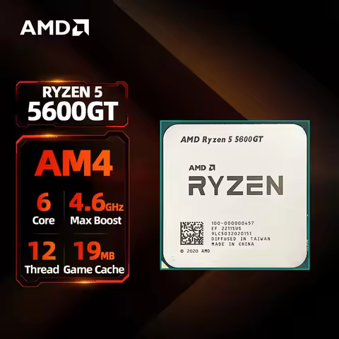 AMD RYZEN 5 5600GT 100% Brand New CPU Gaming Processor 6-Core 12-Thread 4.6GHz TSMC 7nm 19MB Game Ca
