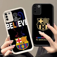 DJ-9 Barcelona FC Silicone Casing black and white for VIVO V27E V29 V27 Y100 V29E Y200e Pro