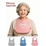 Disposable Adult Bib for Elderly Silicone Washable Waterproof Dementia Care Mealtime Senior Bibs