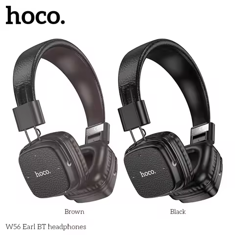 HOCO W56 Over-ear Bluetooth V5.4 Headphones Game Music Sports Headset Support AUX Foldable Earphone 