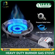 Heavy Duty Gas Burner Gas Stove Burner Single Gas Stove Automatic Ignition Cast Iron High Pressure Gas Stove Quick Cooking Liquefied Petroleum Gas