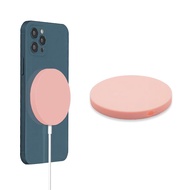 BESON Apple MagSafe專用 無線充電器純色矽膠保護套-柔膚粉