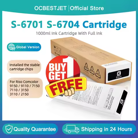 (Buy 1 Free 1) For Riso ComColor X1 Ink Cartridge S-6701G S-6702G S-6703G S-6704G For 9150/9110/7150