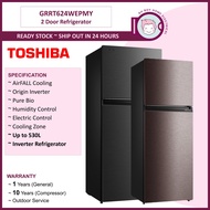 Toshiba 2 Door Refrigerator 530L - GRRT624WEPMY / GR-RT624WE-PMY