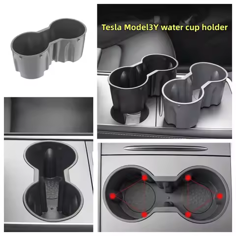 Tesla Model 3/Y Water Cup Holder Centre Console Cup Holder Drink Holder Inserts for 2021~2024 Tesla 