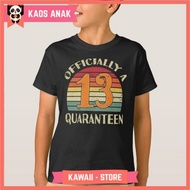 13th Birthday Officially Quaranteen Vintage Gift Premium Quality Children's T-Shirt