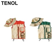 [TENOL] Kids Explorer Vest and Hat for Boys Girls Outdoor Exploration Set Children Costume for Campi