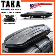 TAKA MD-420D Car Roof Box [Explorer Series] [XL Size] [Glossy Black] Cargo ROOFBOX