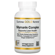 Silymarin Liver Health Complex, Milk Thistle Extract with Curcumin, Artichoke, Dandelion, Ginger, Bl
