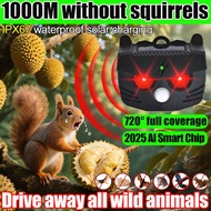 【Malaysia Spot】Solar Squirrel Repellent Ultrasonic Monkey Repellent   PIR Sensor-Controlled Siren an