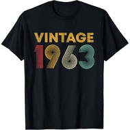 Men's cotton T-shirt Vintage 1963 62nd Birthday Gift Men Women 62 Years Old T-Shirt Fast Shipping 4X