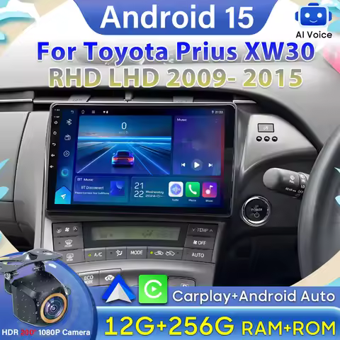 Android 15 For Toyota Prius 3 XW30 2009 - 2015 Right Hand Driver Car Radio Screen Multimedia Player