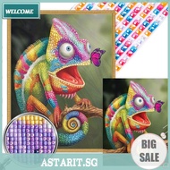 5D DIY Full Square Drill Partial AB Drill Diamond Painting Chameleon50x65cm