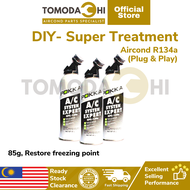 TOMODACHI Car Aircond AC Stop Leak DIY- Super Treatment Refrigerant R134a Plug N Play Restore Freezi
