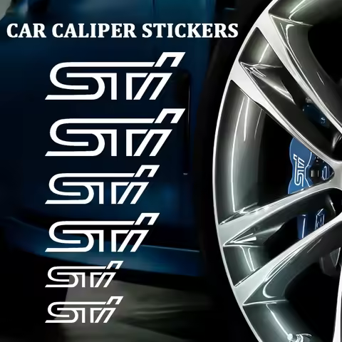 6Pcs/set Car Brake Caliper Sticker Heat Resistant Decals For Subaru STI XV Forester BRZ Legacy Impre