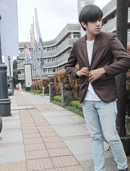 blazer pria blezer pria jas pria coklat gelap blaze santai slimfit casual formal blazer