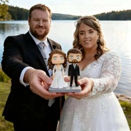 照片客製化情侶Funko Pop公仔 訂製新郎新娘人像模型 婚禮新婚