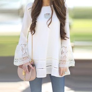 ZANZEA BLOUSE LACE PUTIH / WHITE BLOUSE