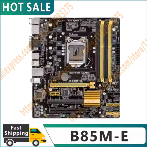 100% original testing B85M-E desktop motherboard B85 socket LGA 1150 i3 i5 i7 DDR3 32G Micro ATX UEF