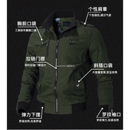 Hot sale☋▲✽Jaket Tentera Pakaian Lelaki Jaket Kargo Taktikal Tentera Taktikal Lelaki Jaket Kargo Zip