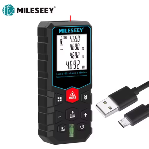 Mileseey Laser Distance Meter X5 Rechargeable Laser Digital Tape Rangefinder Trena Metro Laser Range