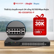 Ruijie Reyee RG-ES126FGS-P Switch Network Switch - 24-Port 10/100 Mbps 2-Port Gigabit POE Switch