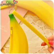 MARIER Silicone Pen Bag, Banana Shape 2.36*7.87 Inch Banana Zero Wallet, Multifunctional Silicone Ye