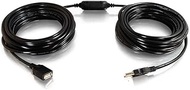 C2G 38999 USB Active Extension Cable - USB 2.0 A Male to A Female Cable, Center Booster Format, Blac