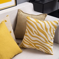 Nordic Square Decorative Sofa Cushion Cover 45x45cm Back Throw Pillow Case Cover Chair Car Bed Geometric Yellow Zebra Pattern