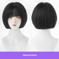 Tse Tóc Giả Ngắn Bộ đầu Phong Cách Của Phụ Nữ Đầy Đủ Top Lượn Sóng Thẳng Tuổi Giảm Tự Nhiên Mô Phỏng