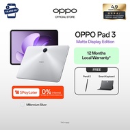[18 Months Warranty] OPPO Pad 3 16 (8+8GB) + 256GB | MediaTek 8350 | Anti-Reflective Matte Display |