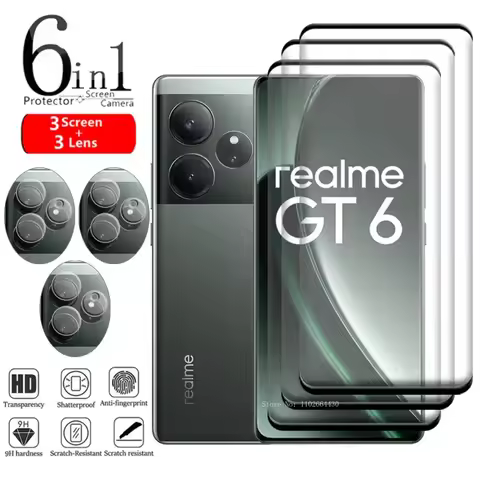 Explosion-proof Screen Protector for Realme GT 6 Glass for OPPO Realme GT 6 Anti-burst Protective Gl