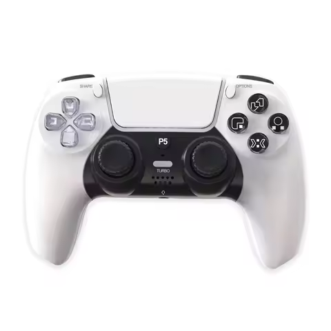 P50 Wireless Game Controller, For P5/P4/PC Transparent Crystal buttons Six Axis Gyroscope With Touch