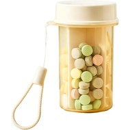 Pill Containers,Anti-Moisture Seamless Selector Box,With Cord 4 Compartments Seamless Pill Container