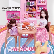 Barbie doll suit dream mansion girl princess toy house simulation children play house villa house