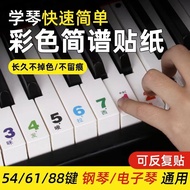Beginner Piano 88-Key Button Stickers Children's Electronic Keyboard 61-Key Notation Note Stickers 5