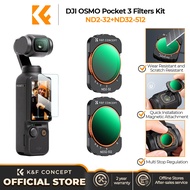 K&F CONCEPT DJI OSMO Pocket 3 Sports Camera ND Filter(ND2-32+ND32-512) K&F ND Filter