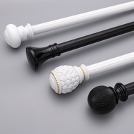 Eno Rabbit Nordic Simple Black White Roman Rod Living Room Bedroom Curtain Single Rod Double Rod Top