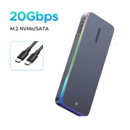 UGREEN 20Gbps M.2 NVMe Sata PCIe SSD Case USB 3.2 Gen2 Compatible with M and B&M Keys Model: 35576