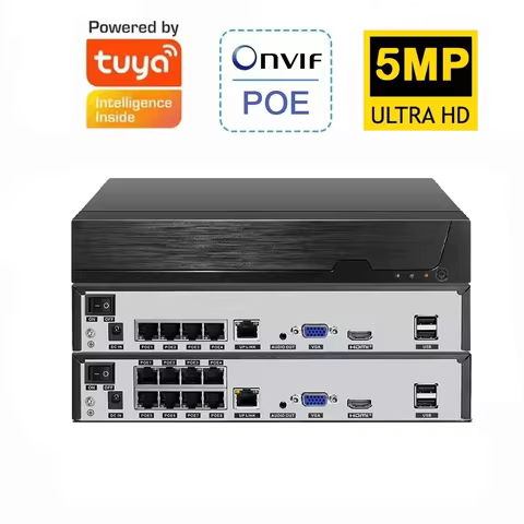 WOUWON Tuya Smart Life 8CH 4CH POE ONVIF NVR Video Recorder H.265 IP Camera CCTV System Network P2P 