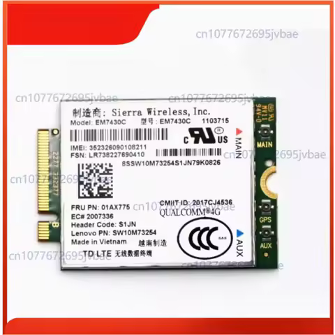New For Lenovo ThinkPad Wireless WWAN 4G CMB Card EM7430C 01AX775
