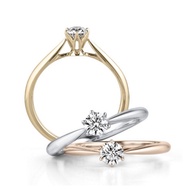 Simple Diamond Ring 0.5ct Yellow Gold Color Fashion Wedding Ring
