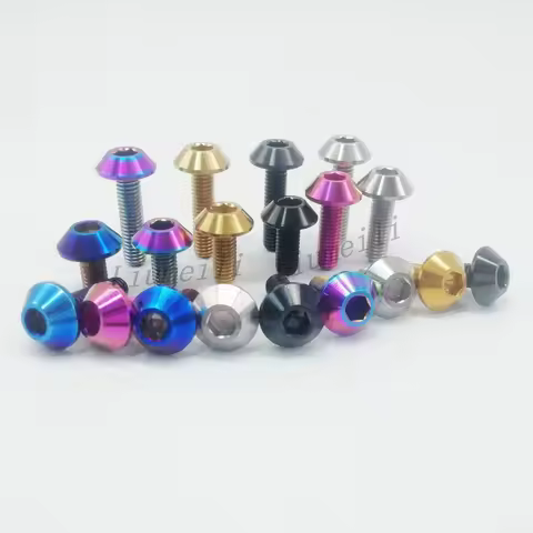 Liumeili 1pc M6X12mm M6X15mm M6X20mm M6X25mm Titanium Bike Motorcycle Allen Button Head Bolt Ti Scre