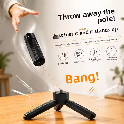 Suitable for DJI DJI Pocket4 tripod drop rod landing automatic pop-up mini small tripod selfie stick