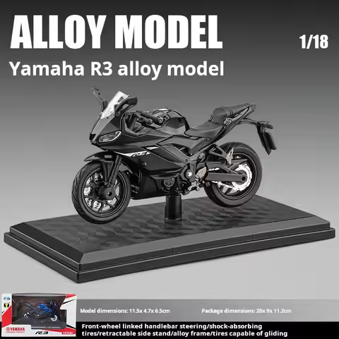 1:18 YAMAHA R3 Alloy Simulation Motorcycle Model Sport Bike Style Mini Motorcycle Club Display Colle