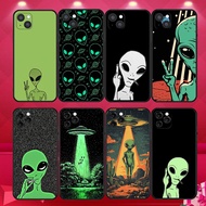 soft black iPhone 14 Plus 14 Pro Max 15 Plus 15 Pro Max alien1 phone case