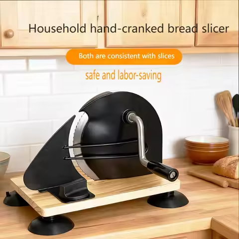 Manual Bread Slicer with Adjustable Thickness - Stainless Steel Toast & Loaf Cutter for Home Bakery,