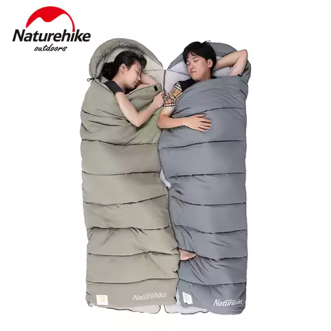 Naturehike Spliceable Cotton Sleeping Bag Outdoor Camping Quilt Warm Spring Summer Winter Envelope S